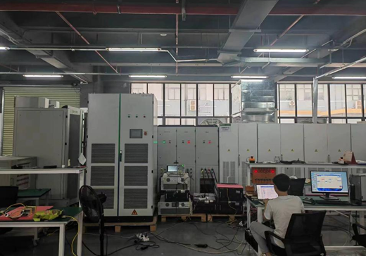 Industrial energy storage system (ESS) quality control and performance testing facility