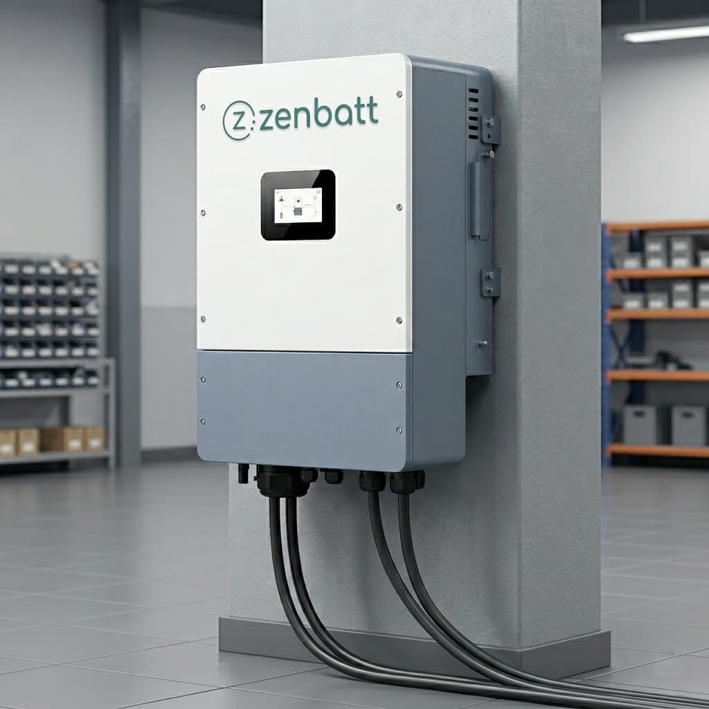 Zenbatt 12kW three-phase hybrid solar inverter for residential and commercial energy storage systems